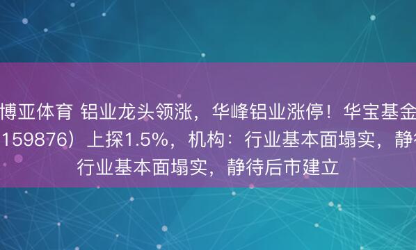博亚体育 铝业龙头领涨，华峰铝业涨停！华宝基金有色ETF（159876）上探1.5%，机构：行业基本面塌实，静待后市建立