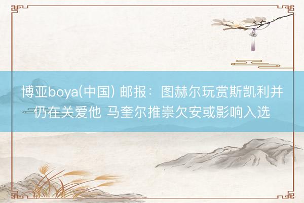 博亚boya(中国) 邮报：图赫尔玩赏斯凯利并仍在关爱他 马奎尔推崇欠安或影响入选